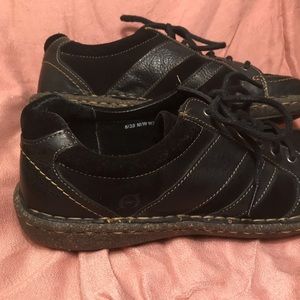 Born Black Leather and Suede Oxfords